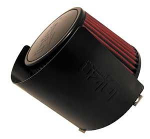 Universal Aluminum Air Filter Heat Shield 2.5 2.75 3.0 Black - View 4 | Dirty Garage