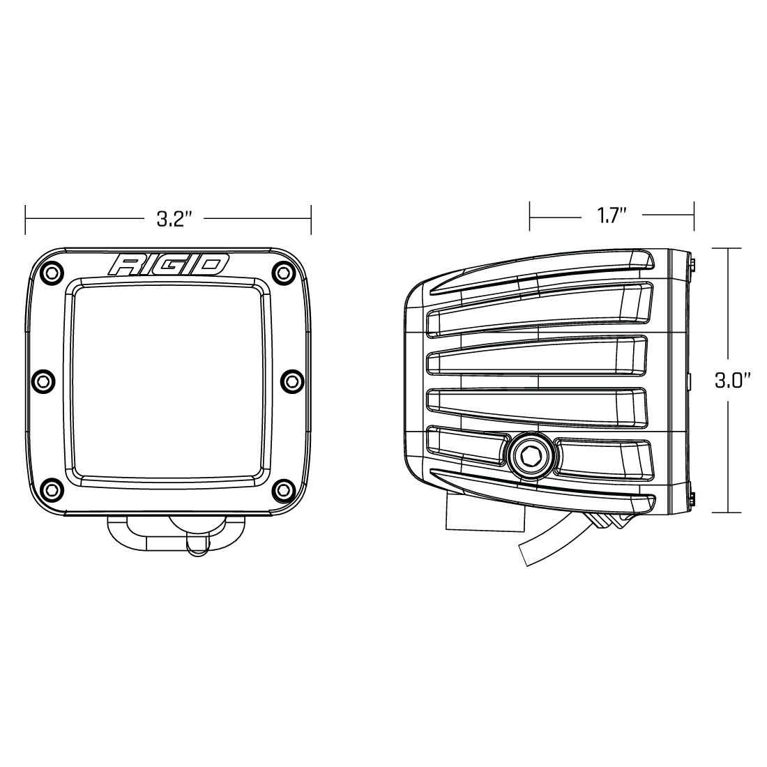 Universal D-Series Amber Pro Spot Pods Pair - View 3 | Dirty Garage