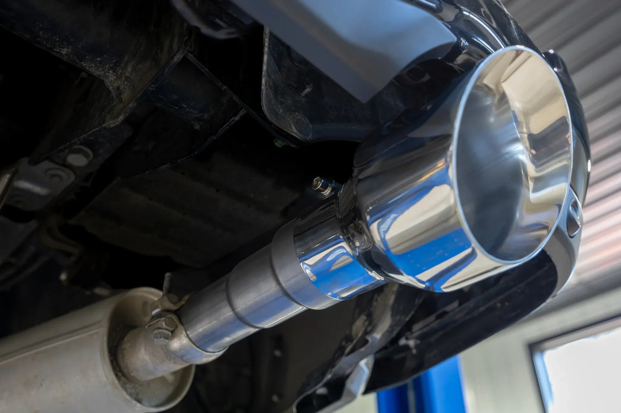 2025 3.0L Ram 1500 Stainless Dual Exhaust Tips - View 3 | Dirty Garage