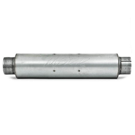 Universal Quiet Tone Muffler 4" Inlet Outlet 24" Body 6" Dia 30in Overall Aluminum | Dirty Garage