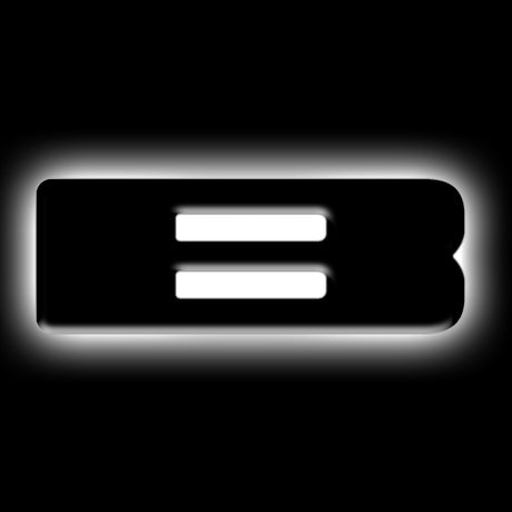 Universal Illuminated LED Letter Badge Matte Black B - View 2 | Dirty Garage