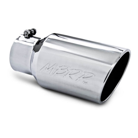 Universal Tip 6" OD Angled Rolled End 4" Inlet 12" Length | Dirty Garage