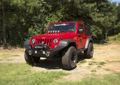 Rugged Ridge Spartan Front Bumper HCE W/Overrider 07-18 Jeep Wrangler JK - View 3 | Dirty Garage