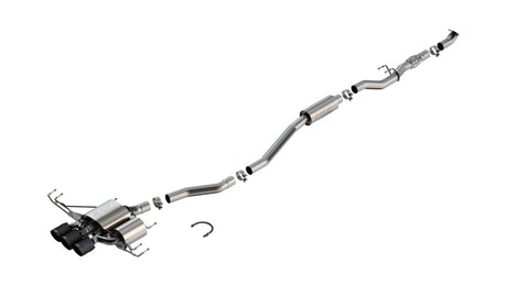 Borla 2023 Honda Civic Type R MT ATAK Catback Exhaust w/ 4in Black Anodized Carbon Fiber Tips | Dirty Garage