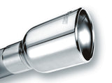 Borla Universal Polished Tip Single Oval Rolled Angle-Cut w/Clamp (inlet 2 1/2in. Outlet 4 1/4 x 3 1 | Dirty Garage