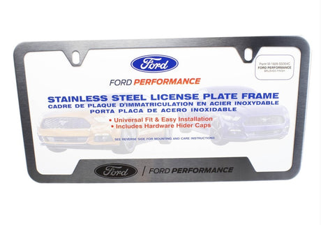 Universal Stainless Steel Ford Performance License Plate Frame - View 3 | Dirty Garage