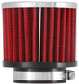 Universal 1.75in Flange ID x 3in OD x 2.5in H Chrome Finish Rubber Base Crankcase Vent Filter | Dirty Garage
