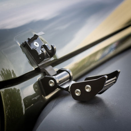 Rugged Ridge 07-18 Jeep Wrangler JK Black Hood Catches - View 3 | Dirty Garage