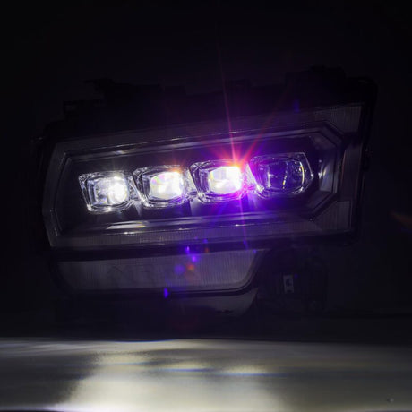 2019-2021 Ram HD Nova-Series LED Projector Black Headlights Active Light Sequential Signal DRL - View 2 | Dirty Garage