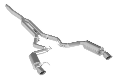 2015-2018 Mustang EcoBoost 2.3L Alum 3" Cat Back Dual Split Rear Exit Street Version | Dirty Garage
