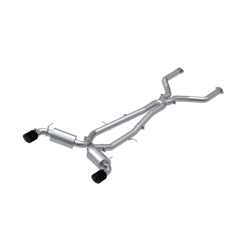 2017-2019 Infiniti Q60 3.0L Cat Back Dual Rear Carbon Fiber Tips | Dirty Garage