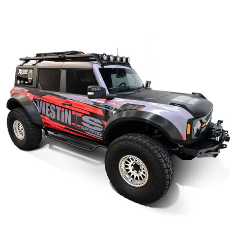Westin 21-25 Ford Bronco 4dr (Excl. Sport) Outlaw Drop Running Boards - Tex. Blk - View 6 | Dirty Garage