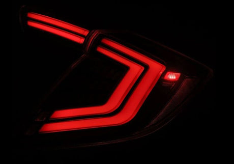 2016-2021 Civic Hatchback Type-R FK8 Nova-Series LED Tail Lights Black Pair - View 2 | Dirty Garage