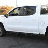 2019-2026 GM 1500/HD Crew Cab HDX Series Textured Black Drop Nerf Step Bars - View 2 | Dirty Garage