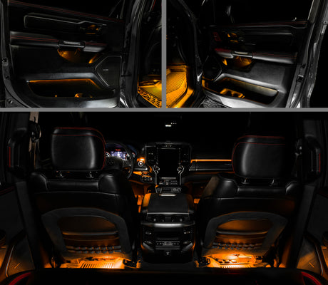 2019-2022 Ram 1500 Complete Interior Ambient Lighting ColorSHIFT RGB Conversion Kit - View 3 | Dirty Garage