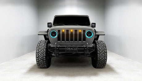 2007-2017 Wrangler Gladiator 7in High Powered LED Headlights Pair Dynamic - View 2 | Dirty Garage