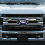 2020-2022 Super Duty Luninix White LED Emblems w/ Camera Cutout - View 3 | Dirty Garage