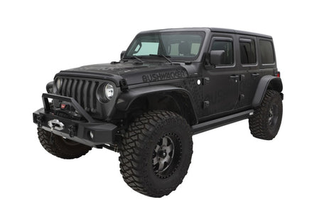 2018-2025 Wrangler (JL) Unlimited Flat Style Fender Flares 4pc - Black - View 2 | Dirty Garage