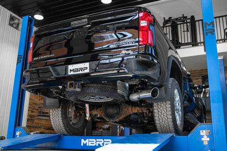 2020-2024 GM HD 6.6L Duramax 4" Mand Bent Tubing AL-Ser Cat Back Single Side Alum - View 2 | Dirty Garage