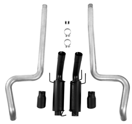 2011-2014 Mustang GT 5.0L 3" Cat Back Black Dual Split Rear Race Version 4" Tips - View 2 | Dirty Garage