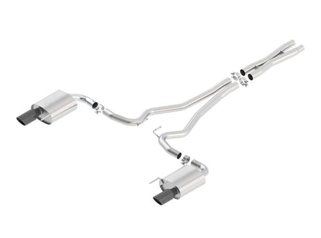 Borla Atak S Cat-Back 15-17 Ford Mustang GT 5.0L V8 MT/AT 2.5in pipe 4in tip (Black Chrome) | Dirty Garage