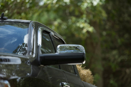 2019 Ram 1500 Crew Cab Ventvisor Front and Rear Window Deflectors Chrome 4-Piece - View 3 | Dirty Garage