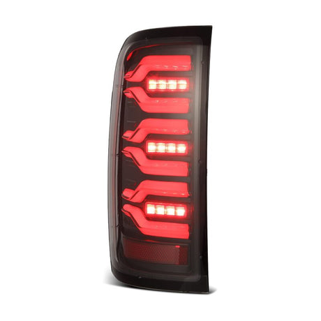 2014-2018 GM 1500 HD Luxx-Series LED Tail Lights Alpha-Black w Active Light Sequential Signal - View 4 | Dirty Garage