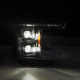 2018-2020 F-150 Luxx-Series LED Projector Alpha Black Headlight Active Light Sequence Signal DRL - View 2 | Dirty Garage