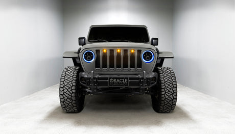 2007-2017 Wrangler Gladiator 7in High Powered LED Headlights Pair Dynamic - View 3 | Dirty Garage