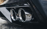 2015-2023 Challenger Axle-Back SS 3in Quad Split Rear Tips - View 2 | Dirty Garage