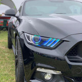 2015-2017 Mustang Dynamic DRL RGB+A Upgrade Kit w/ Halo Kit ColorSHIFT - View 2 | Dirty Garage