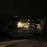2009-2018 Ram HD Luxx-Series LED Projector Black Headlights Active Light DRL - View 3 | Dirty Garage