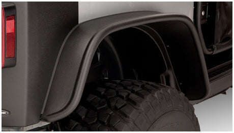 2007-2018 Wrangler 2-door Flat Style Fender Flares 2pc - Black | Dirty Garage