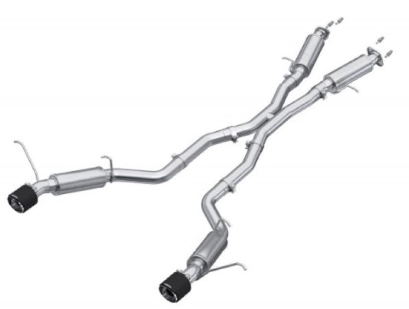 2012- Jeep Grand Cherokee SRT 6.4L 3" Dual Rear Exit T304SS Catback Exhaust CF Tips - View 5 | Dirty Garage