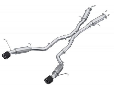 2012- Jeep Grand Cherokee SRT 6.4L 3" Dual Rear Exit T304SS Catback Exhaust CF Tips - View 5 | Dirty Garage