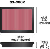 Universal 12 D-Max 2.5L L4 DSL Replacement Air Filter - View 5 | Dirty Garage