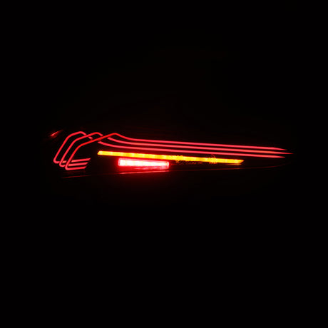 2020-2024 Supra Luxx-Series Laser Style LED Tail Lights Black - View 2 | Dirty Garage