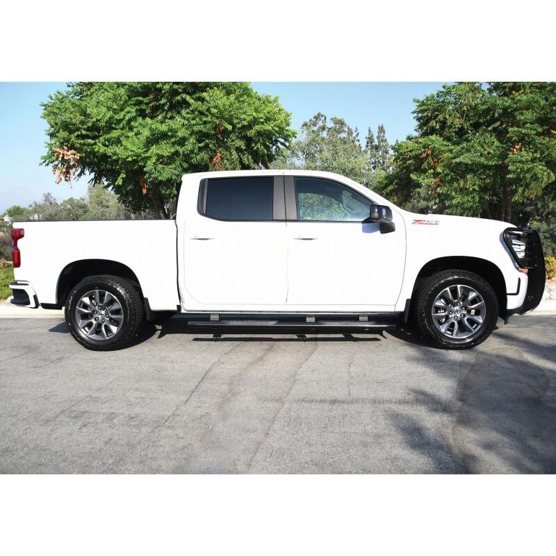 Westin 2019-2026 Chevy Silverado/Sierra 1500 Crew Cab Non LD PRO TRAXX 4 Oval Nerf Step Bars - Black - View 3 | Dirty Garage