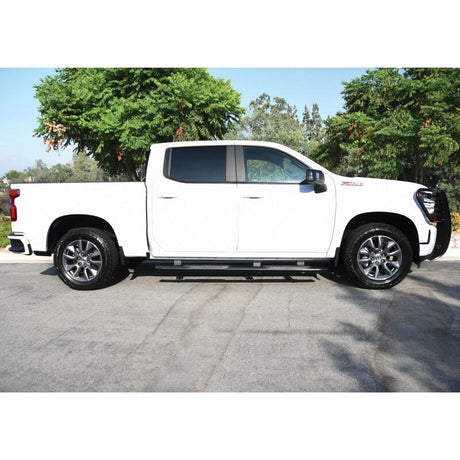 Westin 2019-2026 Chevy Silverado/Sierra 1500 Crew Cab Non LD PRO TRAXX 4 Oval Nerf Step Bars - Black - View 3 | Dirty Garage