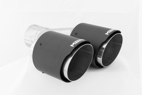 Universal Carbon Fiber Dual Tip 4" OD 2.5" Inlet - View 2 | Dirty Garage