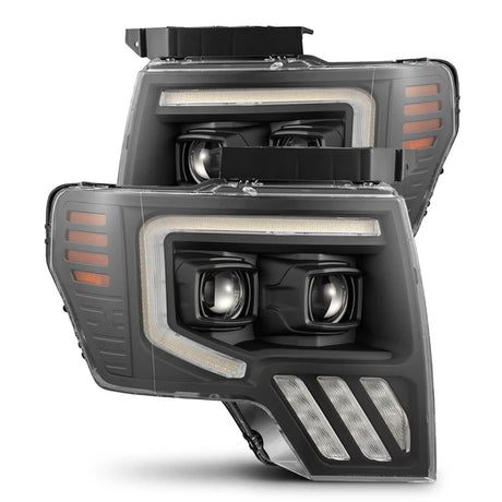 2009-2014 F-150 Luxx-Series LED Projector Black Headlights | Dirty Garage
