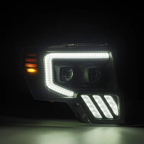 2009-2014 F-150 Luxx-Series LED Projector Black Headlights - View 4 | Dirty Garage