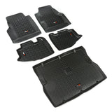 Rugged Ridge Floor Liner Front/Rear/Cargo Black 1997-2006 Jeep Wrangler TJ - View 2 | Dirty Garage