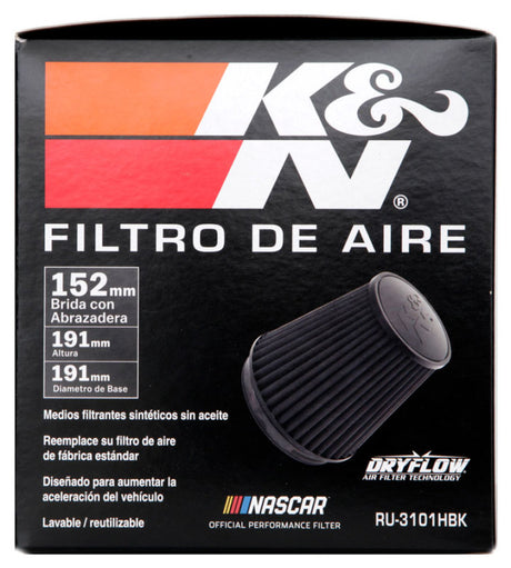 Universal Rubber Filter Round Tapered 6in Flange ID x 7.5in Base OD x 5.25in Top OD x 8in Height - View 7 | Dirty Garage