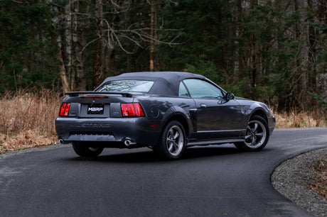 1999-2004 Mustang GT 4.6L 2.5 Dual Split Rear AL Cat Back 3.5" Dual Wall Black Tips - View 4 | Dirty Garage