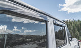 2018 Wrangler Unlimited Ventvisor Outside Mount Window Deflectors Smoke - View 3 | Dirty Garage