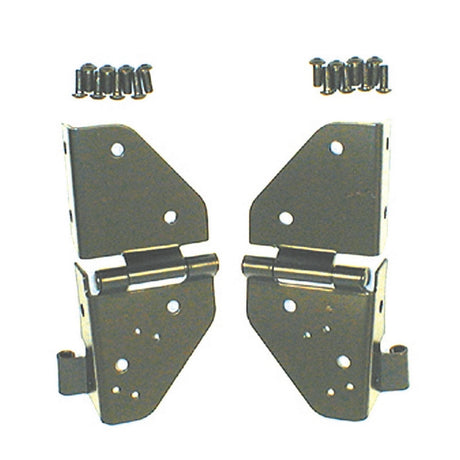 Rugged Ridge 76-86 Jeep CJ / 87-95 Jeep Wrangler YJ Black Windshield Hinges | Dirty Garage