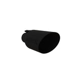 Universal Dual Wall Angle Rolled End Tip 4".5" OD 2.5" Inlet 11" Length Black | Dirty Garage