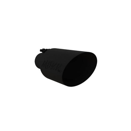 Universal Dual Wall Angle Rolled End Tip 4".5" OD 2.5" Inlet 11" Length Black | Dirty Garage
