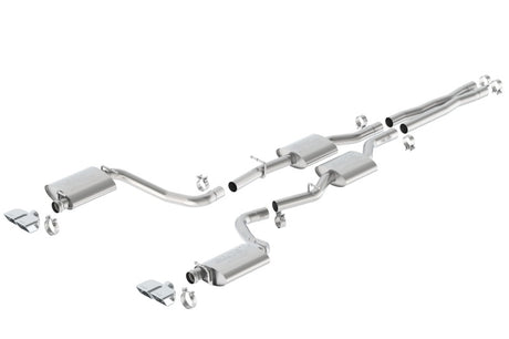 Borla 15-16 Dodge Challenger R/T 5.7L Dual Rectangle Angle Cut Dual Split Rear Exit ATAK Exhaust | Dirty Garage